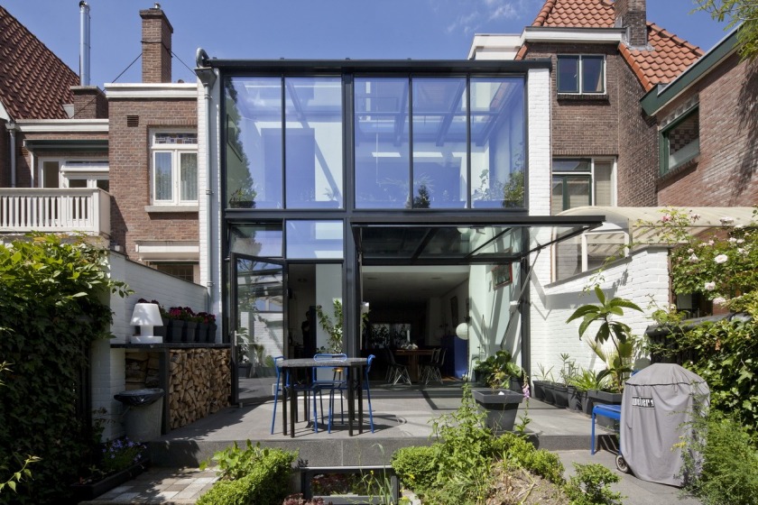 rotterdam glass extension modern architecture 30's private client HOYT architect