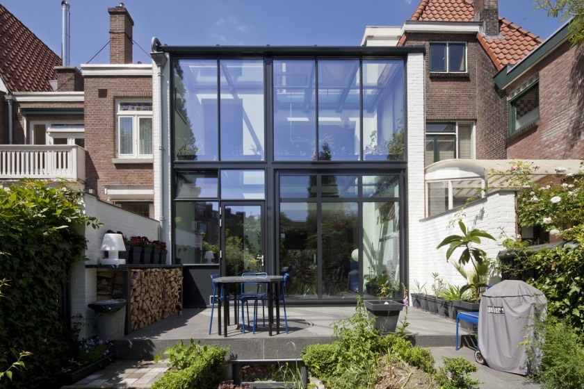rotterdam glass extension modern architecture 30's private client HOYT architect