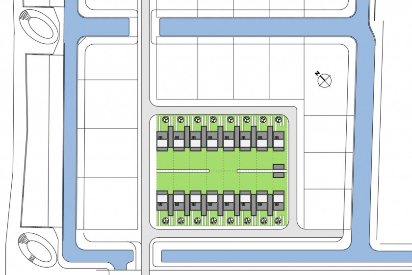 HOYT architect social housing modern architecture brick site plan