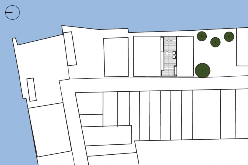 HOYT architect moders private house photostudio Amsterdam wood site plan