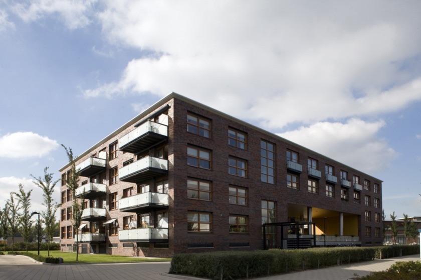 apartment building architect architecture brick balcony