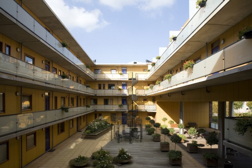 apartment building architect architecture brick balcony