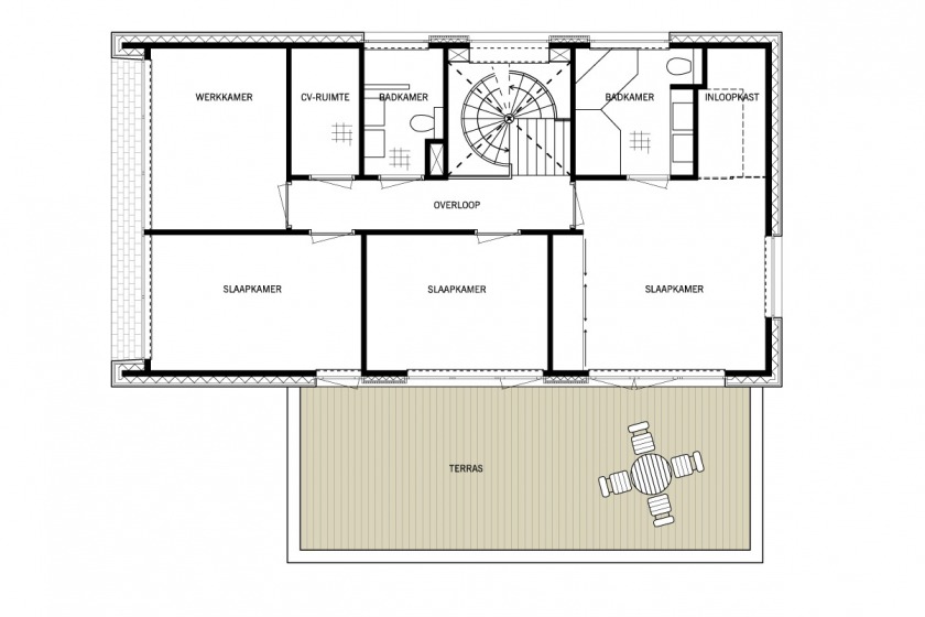 plattegrond eerste verdieping Villa Festen