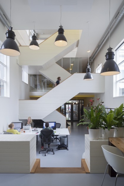 The Hague office transformation church stairs