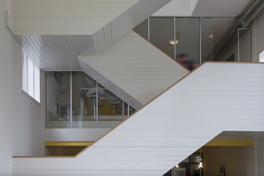 The Hague office transformation church stairs