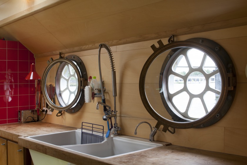 La Gondola house boat Refurbishment kitchen