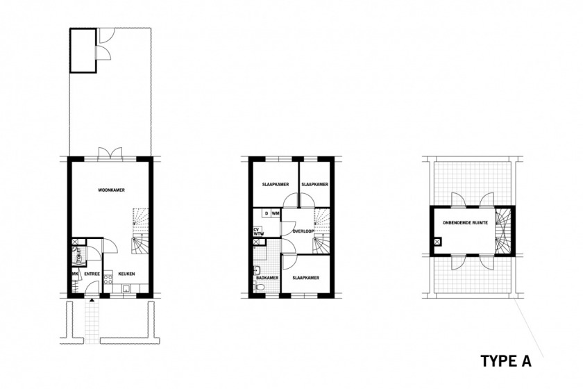 architect HOYT renewal of old area Schiebroek housing architecture floorplan