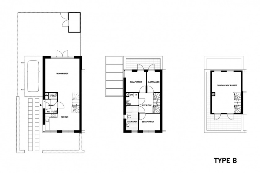 architect HOYT renewal of old area Schiebroek housing architecture floorplan