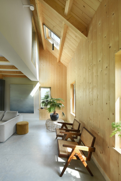 wooden house interior